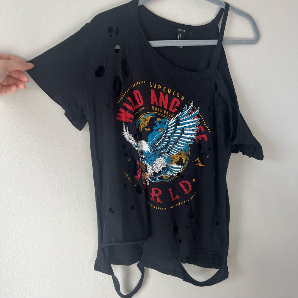 Forever 21 Distressed Top - Picture 3 of 6